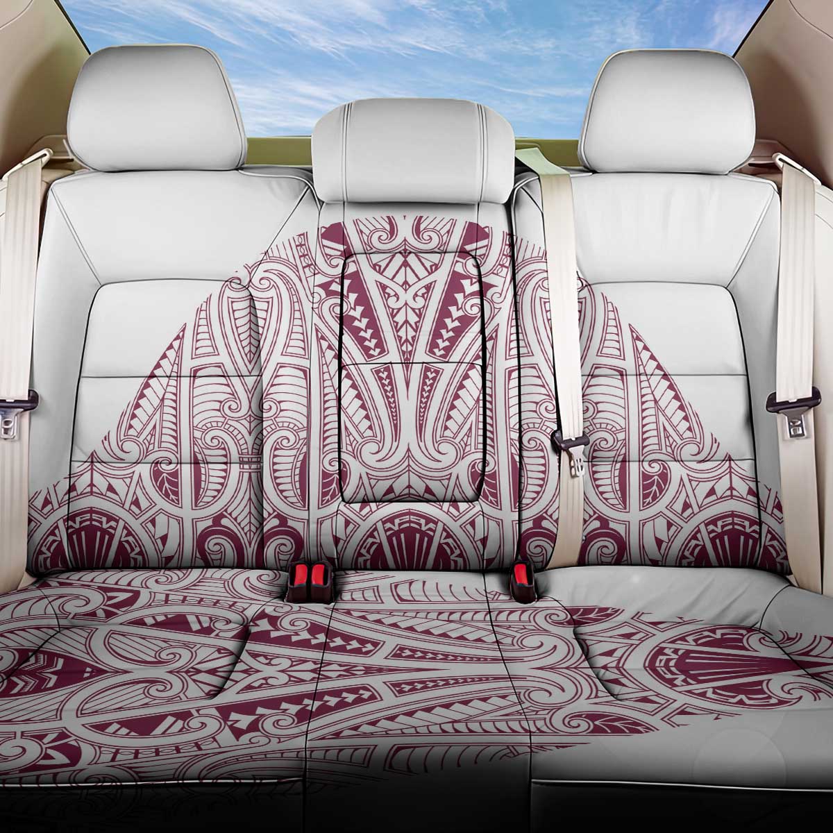 Queensland Maori Rugby Nga Hau e Wha Back Car Seat Cover White Motif