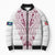 Queensland Maori Rugby Nga Hau e Wha Bomber Puffer Jacket White Motif - Polynesian Pride