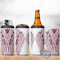 Queensland Maori Rugby Nga Hau e Wha 4 in 1 Can Cooler Tumbler White Motif