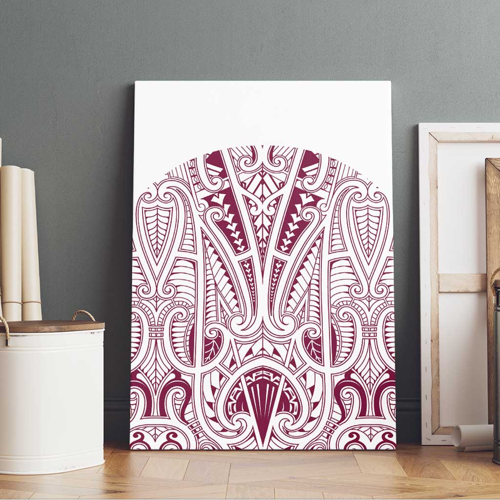 Queensland Maori Rugby Nga Hau e Wha Canvas Wall Art White Motif