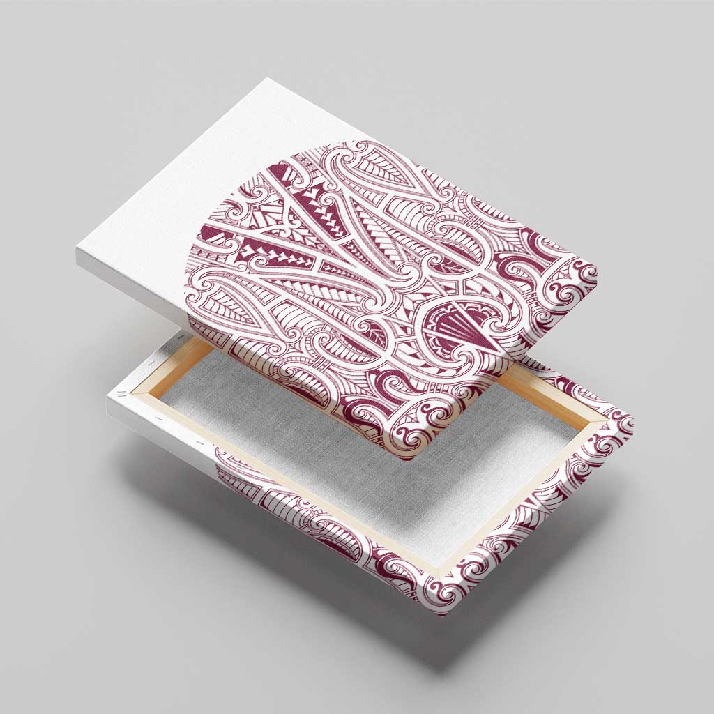 Queensland Maori Rugby Nga Hau e Wha Canvas Wall Art White Motif