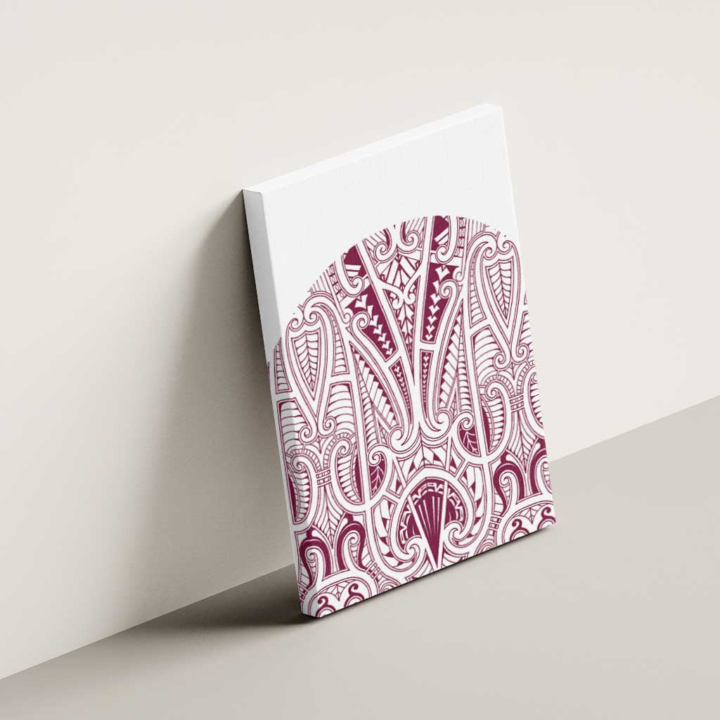 Queensland Maori Rugby Nga Hau e Wha Canvas Wall Art White Motif