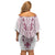 Queensland Maori Rugby Nga Hau e Wha Family Matching Off Shoulder Short Dress and Hawaiian Shirt White Motif