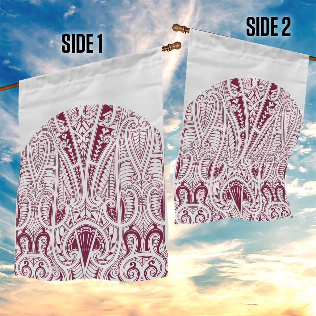 Queensland Maori Rugby Nga Hau e Wha Garden Flag White Motif