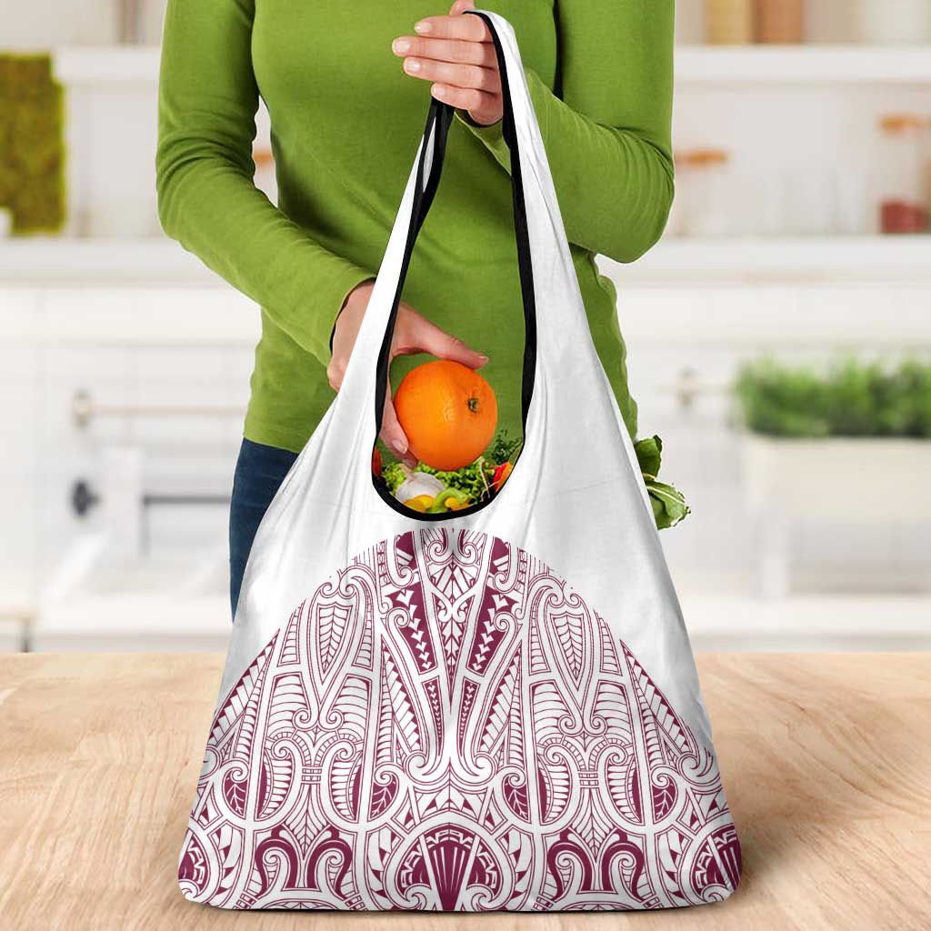Queensland Maori Rugby Nga Hau e Wha Grocery Bag White Motif