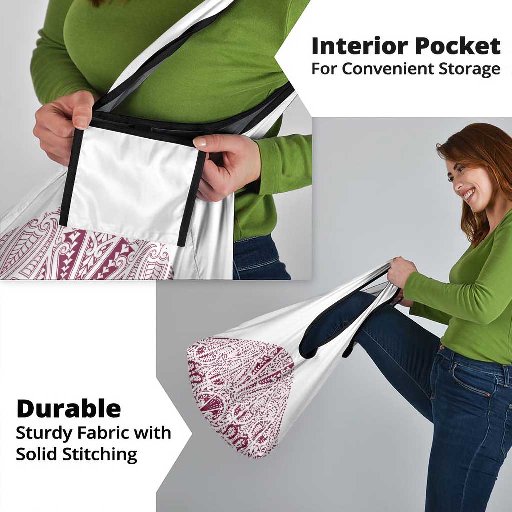 Queensland Maori Rugby Nga Hau e Wha Grocery Bag White Motif