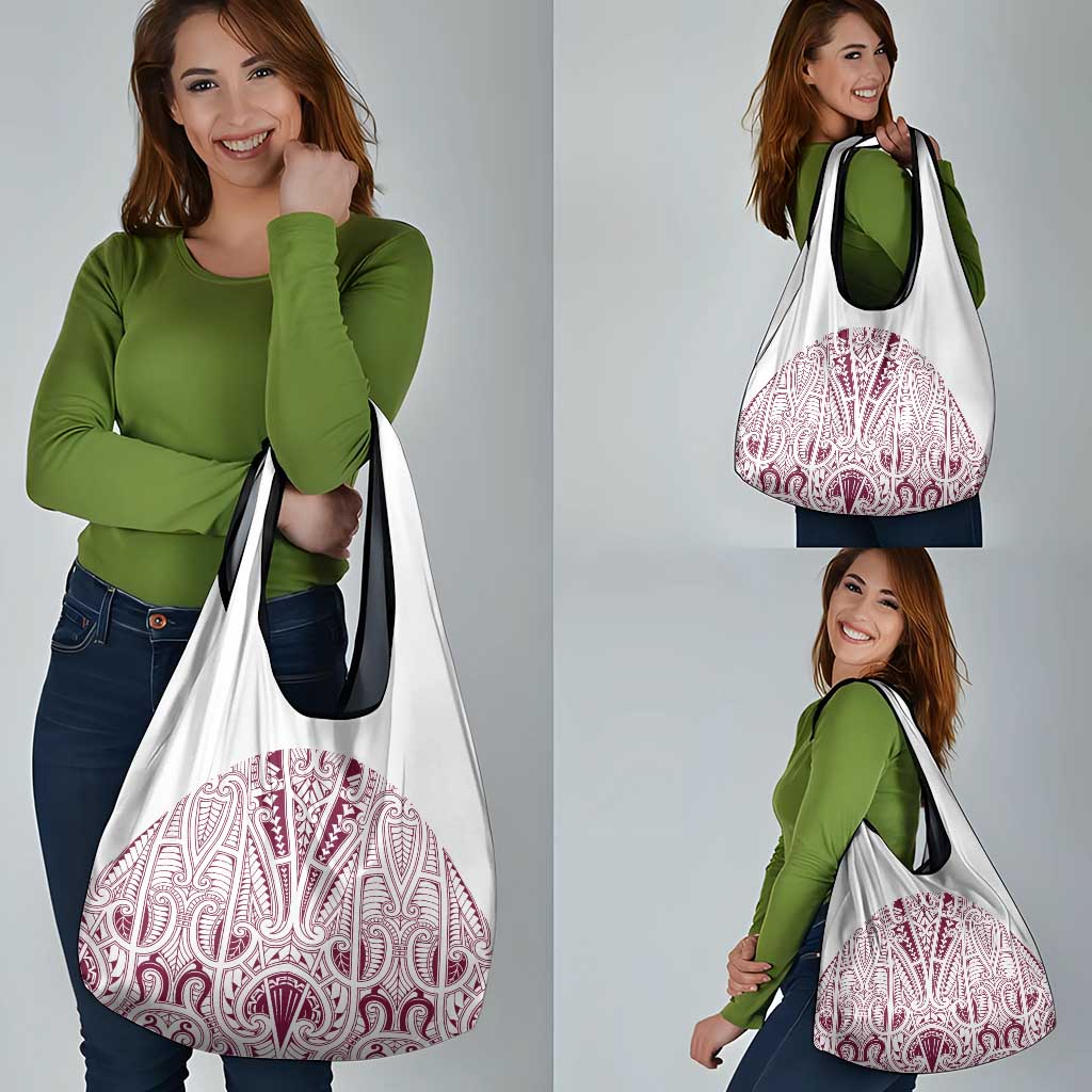 Queensland Maori Rugby Nga Hau e Wha Grocery Bag White Motif