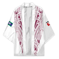 Queensland Maori Rugby Nga Hau e Wha Kimono White Motif - Polynesian Pride