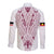Queensland Maori Rugby Nga Hau e Wha Long Sleeve Button Shirt White Motif