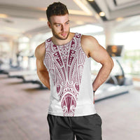 Queensland Maori Rugby Nga Hau e Wha Men Tank Top White Motif
