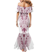 Queensland Maori Rugby Nga Hau e Wha Mermaid Dress White Motif