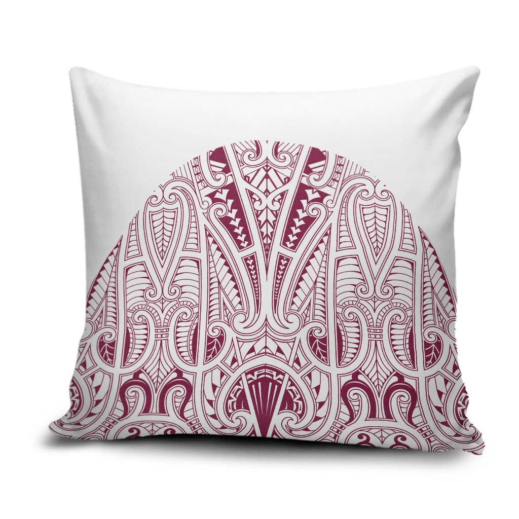 Queensland Maori Rugby Nga Hau e Wha Pillow Cover White Motif - Polynesian Pride