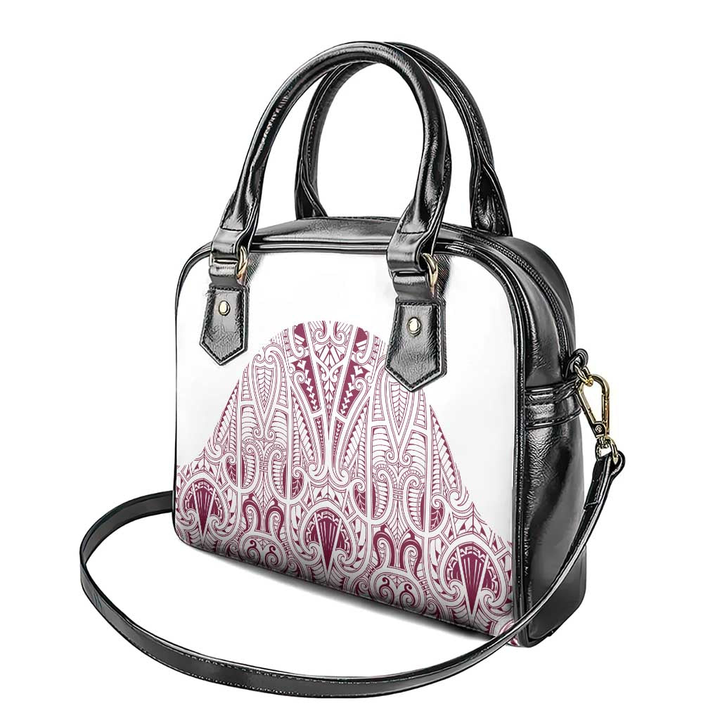Queensland Maori Rugby Nga Hau e Wha Shoulder Handbag White Motif