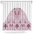 Queensland Maori Rugby Nga Hau e Wha Shower Curtain White Motif