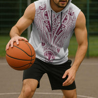 Queensland Maori Rugby Nga Hau e Wha Sleeveless Hoodie White Motif - Polynesian Pride