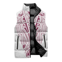 Queensland Maori Rugby Nga Hau e Wha Sleeveless Puffer Jacket White Motif - Polynesian Pride