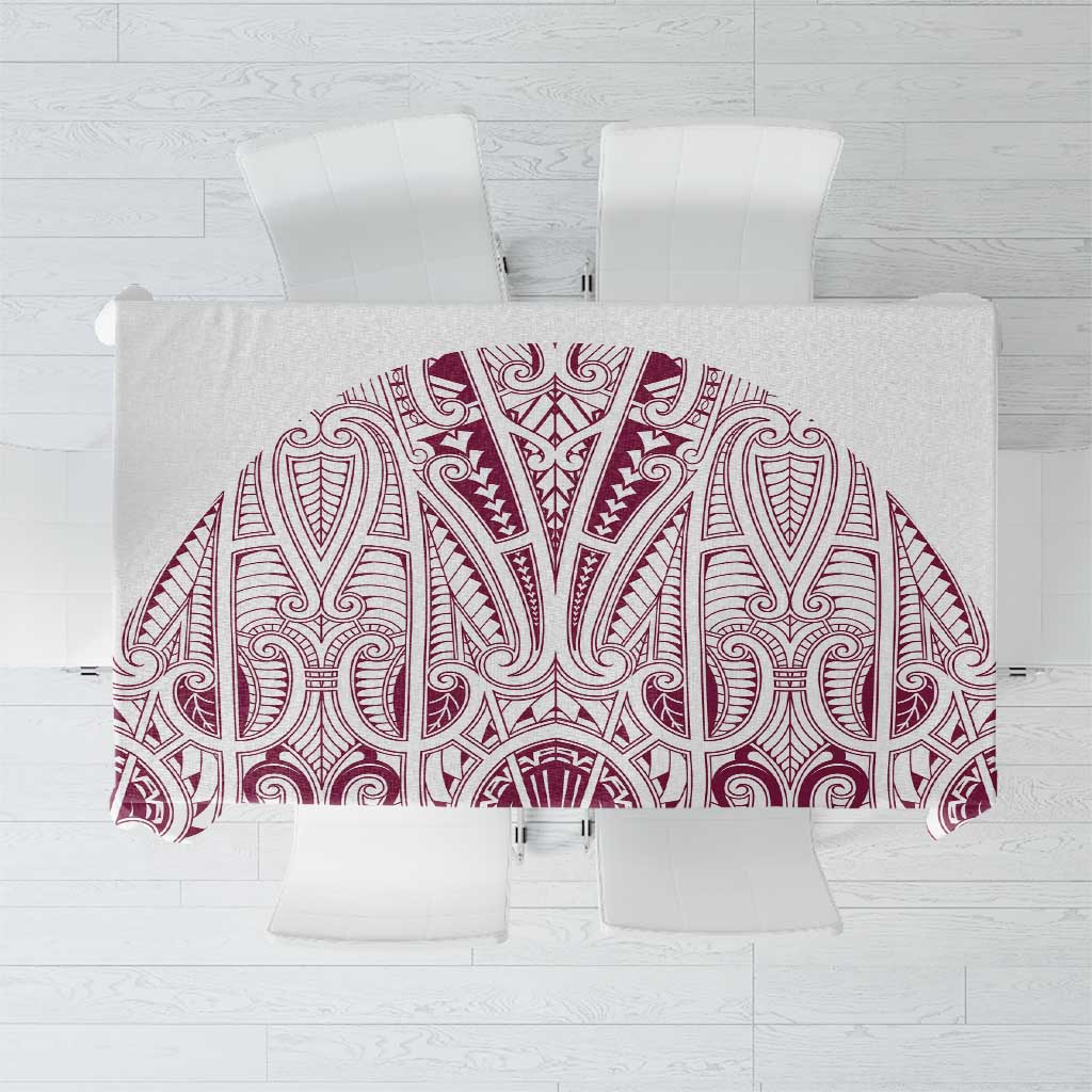 Queensland Maori Rugby Nga Hau e Wha Tablecloth White Motif LT9 White - Polynesian Pride