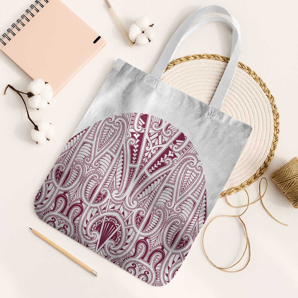 Queensland Maori Rugby Nga Hau e Wha Tote Bag White Motif - Polynesian Pride