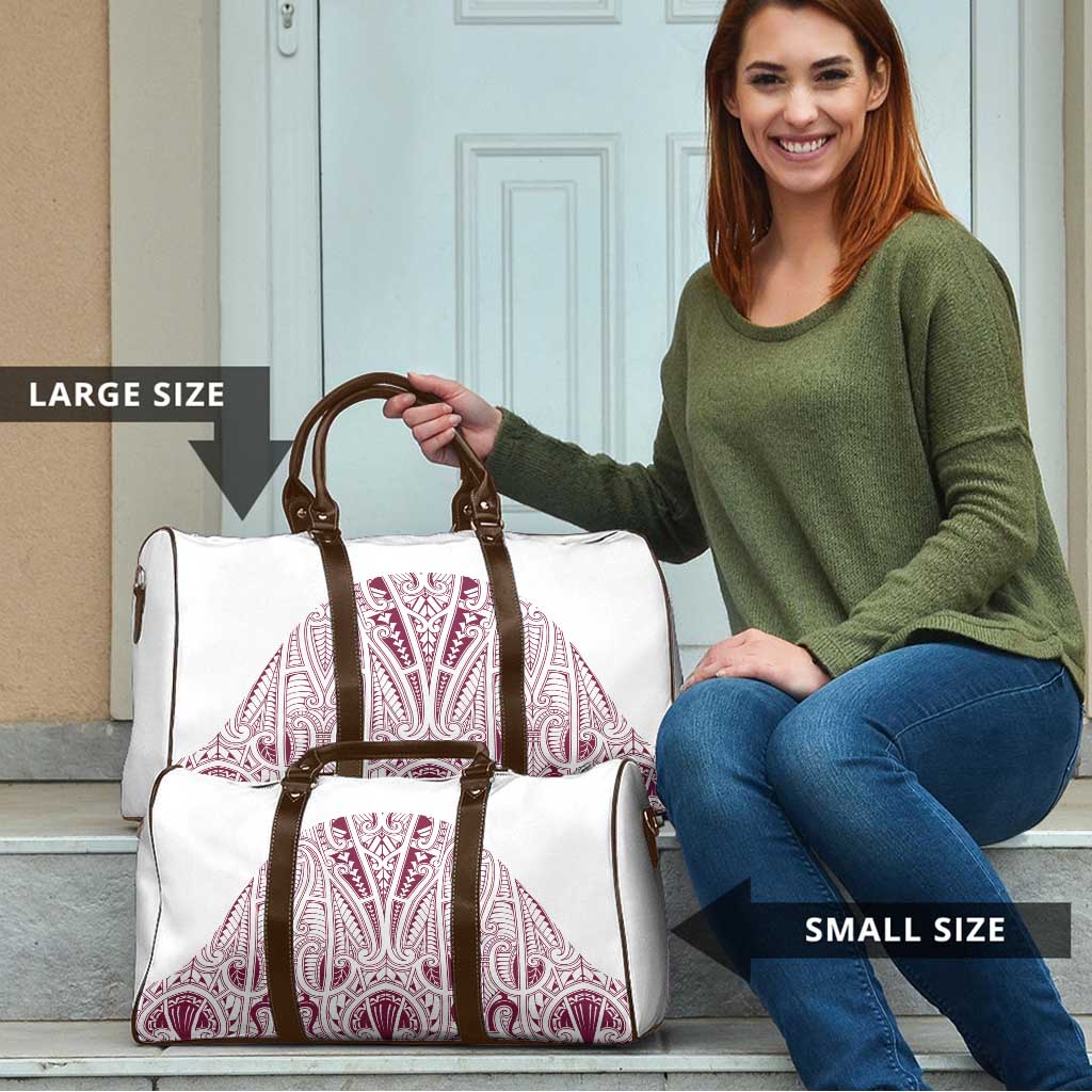Queensland Maori Rugby Nga Hau e Wha Travel Bag White Motif - Polynesian Pride