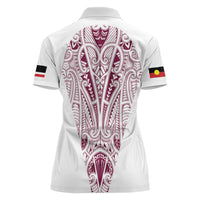 Queensland Maori Rugby Nga Hau e Wha Women Polo Shirt White Motif