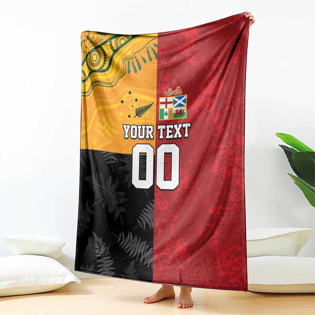 Custom British Lions-AUNZ Blanket Australia-New Zealand Indigenous Motif
