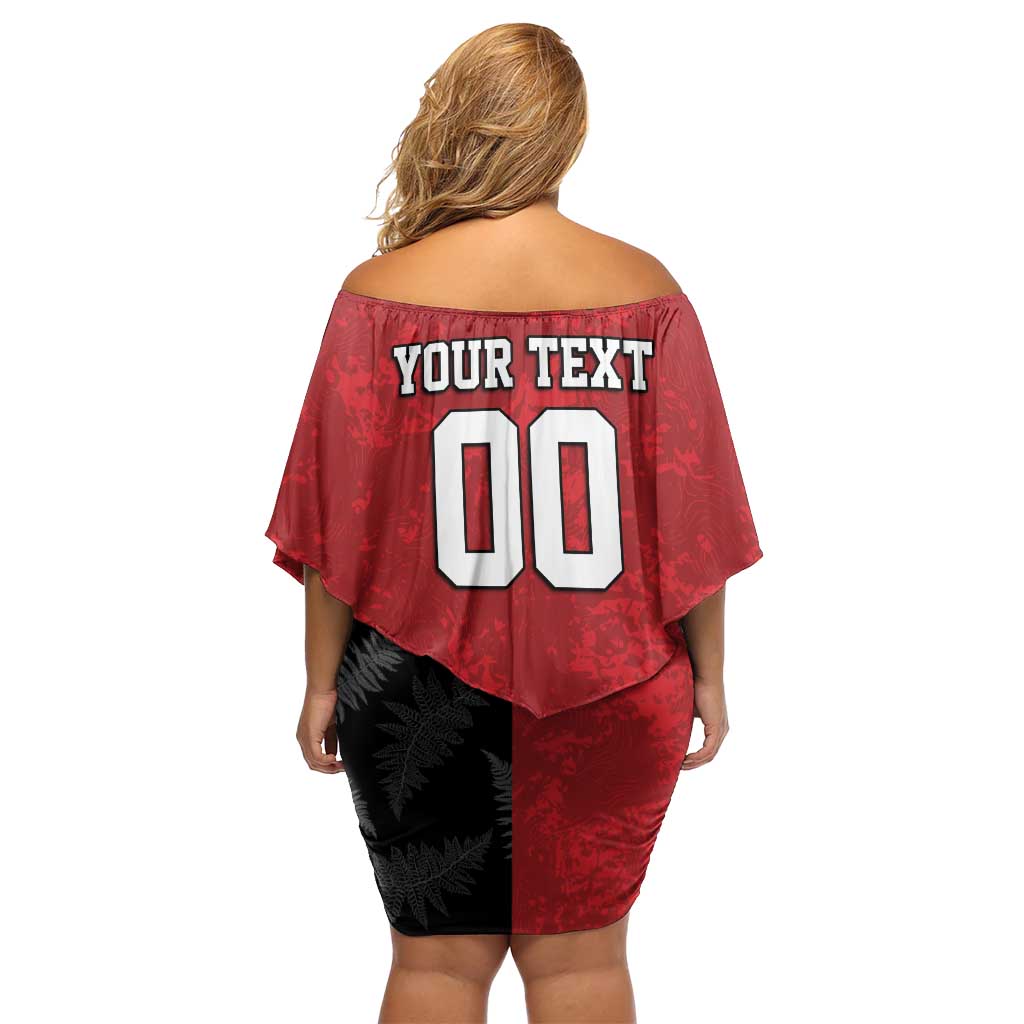 Custom British Lions-AUNZ Family Matching Off Shoulder Short Dress and Hawaiian Shirt Australia-New Zealand Indigenous Motif