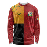 Custom British Lions-AUNZ Long Sleeve Shirt Australia-New Zealand Indigenous Motif