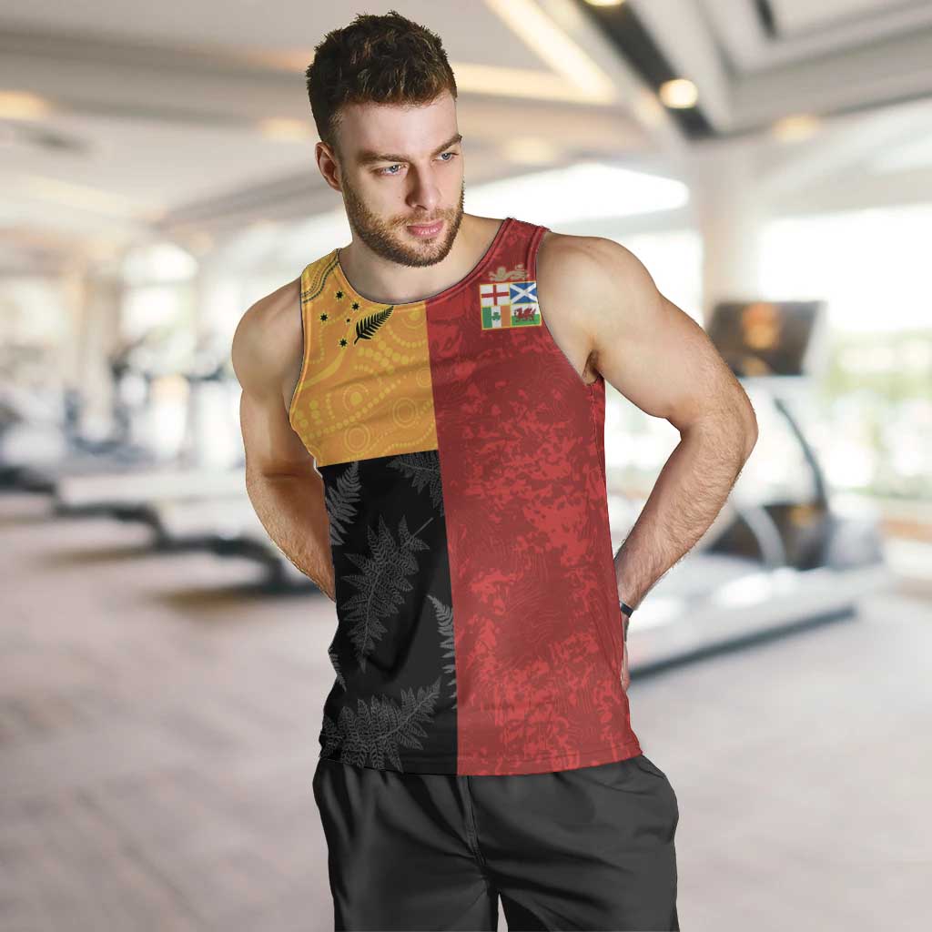 Custom British Lions-AUNZ Men Tank Top Australia-New Zealand Indigenous Motif