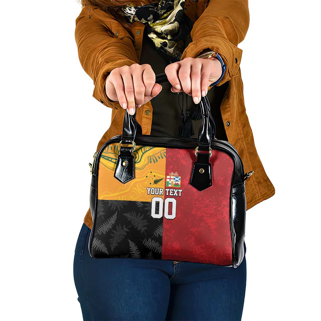 Custom British Lions-AUNZ Shoulder Handbag Australia-New Zealand Indigenous Motif LT9 One Size Red - Polynesian Pride