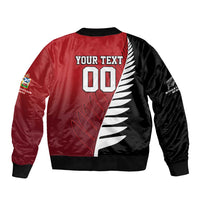 Custom British Lions New Zealand Bomber Jacket Half Black Fern LT9 - Polynesian Pride
