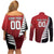 Custom British Lions New Zealand Couples Matching Off Shoulder Short Dress and Long Sleeve Button Shirt Half Black Fern