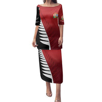 Custom British Lions New Zealand Family Matching Puletasi and Hawaiian Shirt Half Black Fern