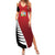 Custom British Lions New Zealand Family Matching Summer Maxi Dress and Hawaiian Shirt Half Black Fern