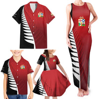 Custom British Lions New Zealand Family Matching Tank Maxi Dress and Hawaiian Shirt Half Black Fern
