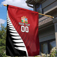 Custom British Lions New Zealand Garden Flag Half Black Fern