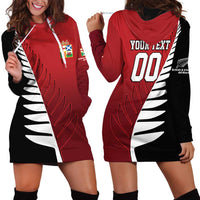 Custom British Lions New Zealand Hoodie Dress Half Black Fern