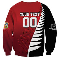 Custom British Lions New Zealand Sweatshirt Half Black Fern LT9 - Polynesian Pride