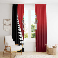 Custom British Lions New Zealand Window Curtain Half Black Fern