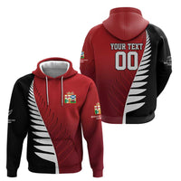 Custom British Lions New Zealand Zip Hoodie Half Black Fern