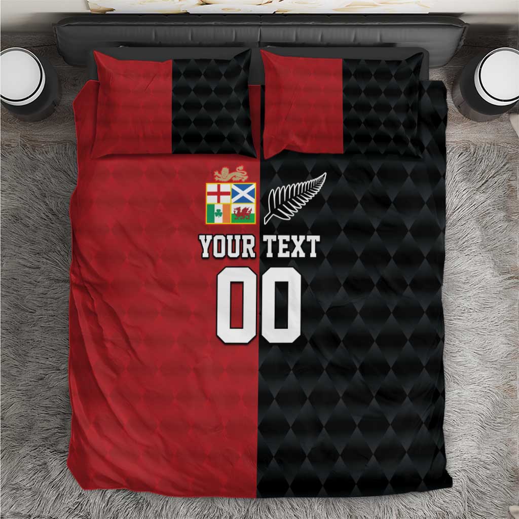 Custom British Lions New Zealand Bedding Set Sporty Style LT9 Black - Polynesian Pride