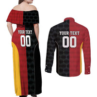 Custom British Lions New Zealand Couples Matching Off Shoulder Maxi Dress and Long Sleeve Button Shirt Sporty Style LT9 - Polynesian Pride