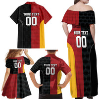 Custom British Lions New Zealand Family Matching Off Shoulder Maxi Dress and Hawaiian Shirt Sporty Style