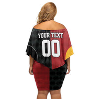 Custom British Lions New Zealand Family Matching Off Shoulder Short Dress and Hawaiian Shirt Sporty Style