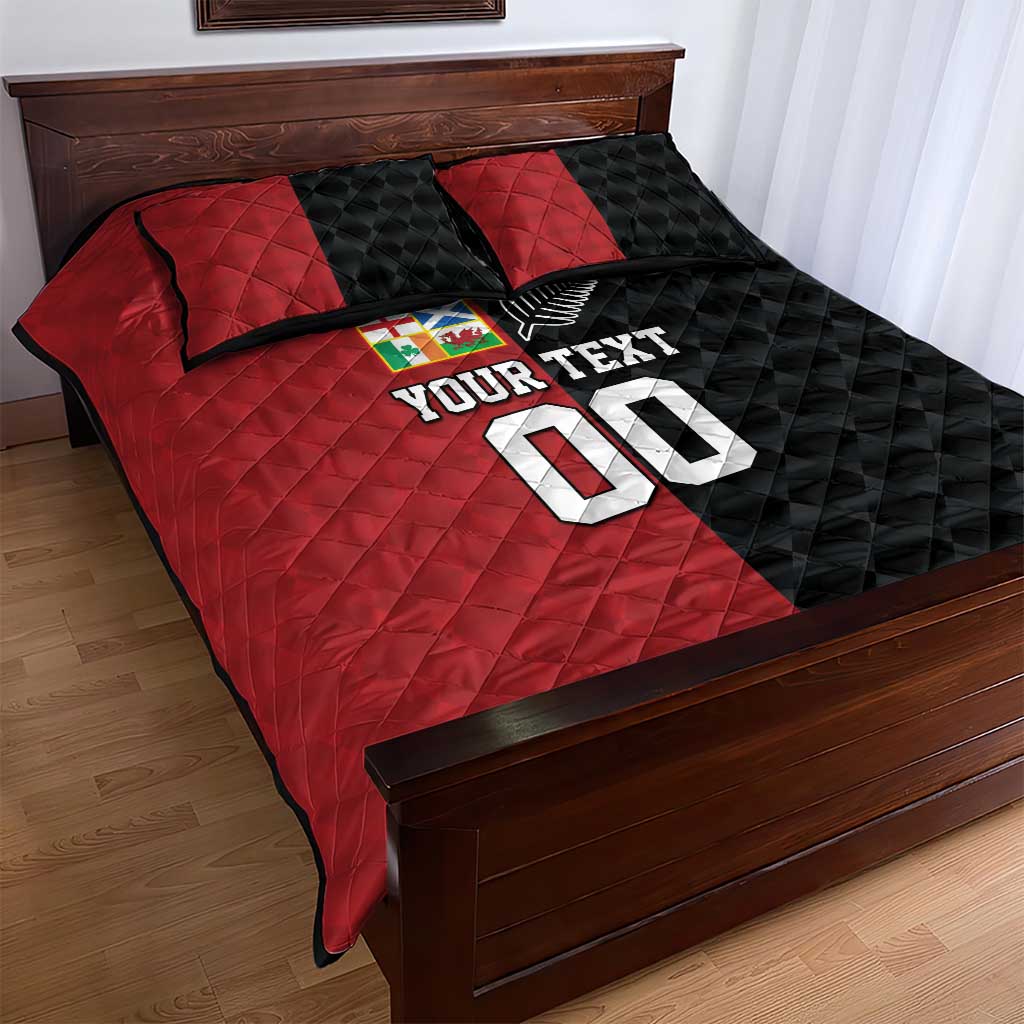 Custom British Lions New Zealand Quilt Bed Set Sporty Style