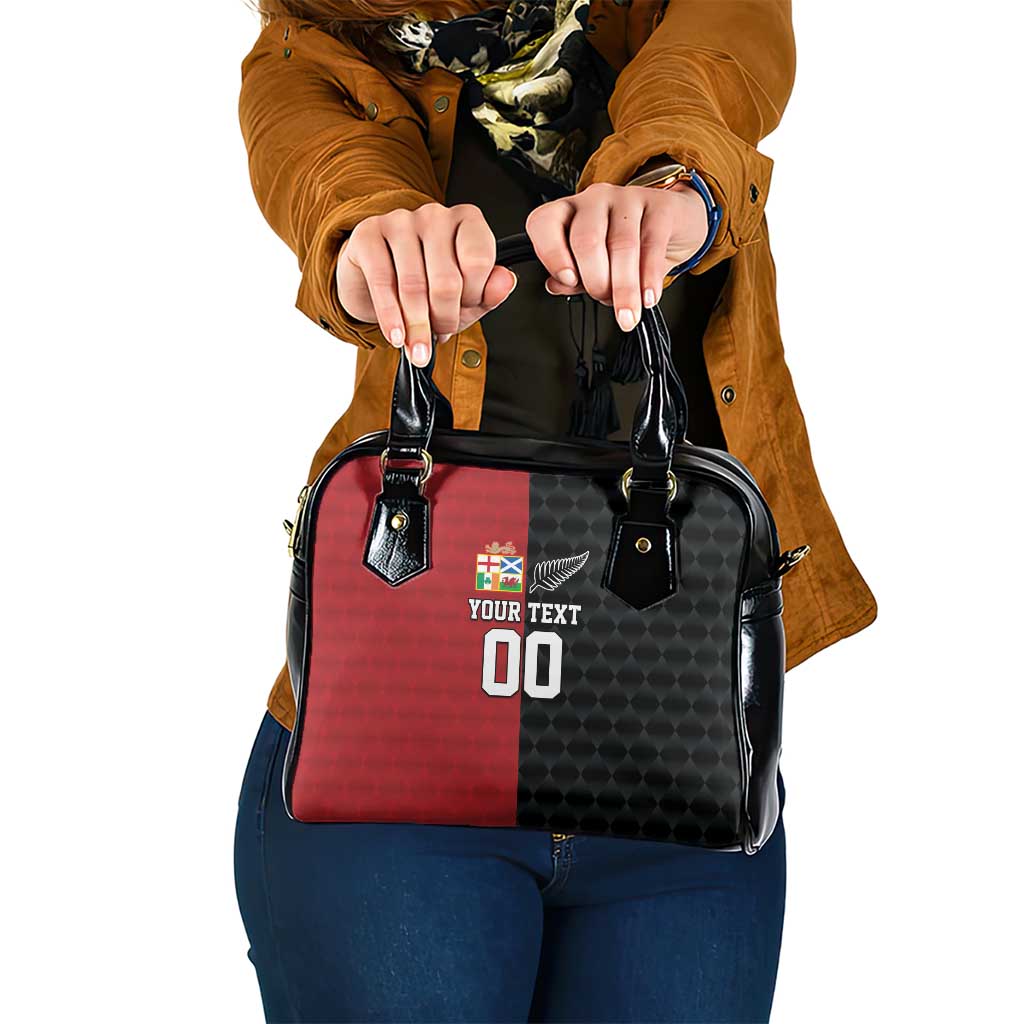 Custom British Lions New Zealand Shoulder Handbag Sporty Style LT9 One Size Black - Polynesian Pride