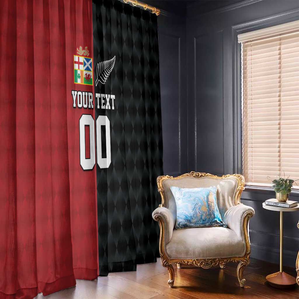 Custom British Lions New Zealand Window Curtain Sporty Style LT9 - Polynesian Pride