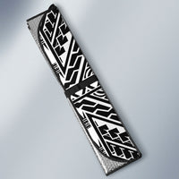 Fiji Custom Rugby National Heritage Auto Sun Shade Black Traditional Masi Inspired