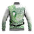 Its Okay Green Ribbon Personalised Baseball Jacket Polynesian Depression Awareness