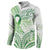 Its Okay Green Ribbon Personalised Button Sweatshirt Polynesian Depression Awareness