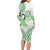 Its Okay Green Ribbon Personalised Long Sleeve Bodycon Dress Polynesian Depression Awareness